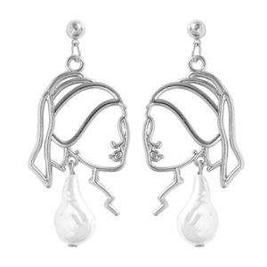 Silver color earrings